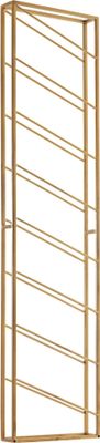 WOHNLING Weinregal Wand Metall Gold 36x150x8 cm Groß für 8 Flaschen, Design Wandregal für die Küche, Flaschenregal Hängend Schmal Wandmontage