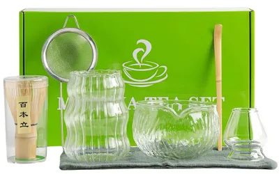Produktbild von Matcha Teezeremonie Set, Matcha Schneebesen, Premium Japanese Matcha Tea Set - 7-teilig
