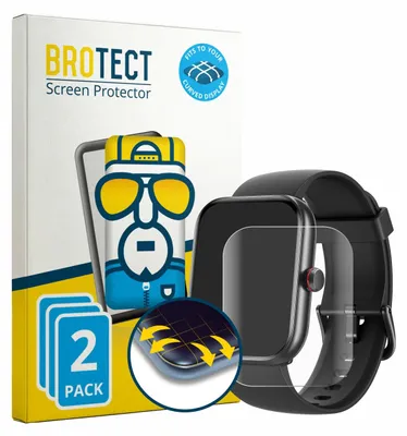 Produktbild von 2x BROTECT Fullscreen Schutzfolie für Uaue IDW20 1.91" Displayschutz Folie Fullcover Klar Transparent