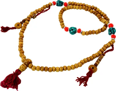 Produktbild von Tibetische Gebetskette, Buddhistische Mala Halskette mit Türkisen Perlen - Horn/hell/Türkis, Hellbraun, Halbedelstein,Yak-Knochen, Ketten & Modeschmuck für den Hals