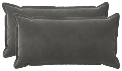 Obrázok produktu pre vidaXL Vankúšový poťah, 2 ks, HOUTEN, tmavosivý, 40 x 80 cm, zamat