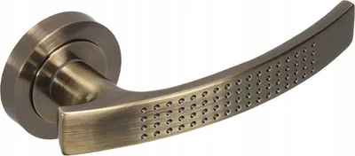 Produktbild von Innentürgriff, rundes geteiltes Schild, Messing antik
