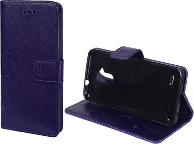 Produktbild von Schutz Hülle Blumen für Handy ZTE Blade V7 Lite Violett