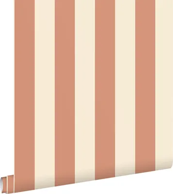 Immagine prodotto di ESTAhome carta da parati a strisce rosa e beige 50 x 900 cm