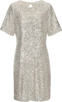 Produktbild von LASCANA Paillettenkleid mit kurzen Ärmeln champagner Größe 40