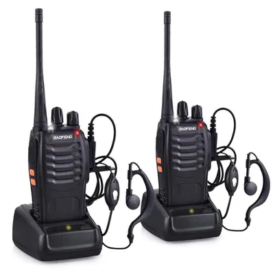 Immagine prodotto di Set composto da 2 radio ricetrasmittenti Baofeng BF-888S da 5W, con 2 cuffie