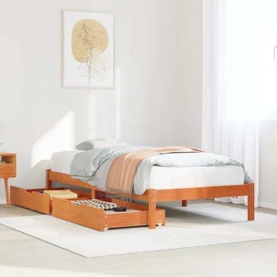 Produktbild von Möbel Massivholzbett ohne Matratze Wachsbraun 100x200 Kiefernholz - Klassische Betten 3301452