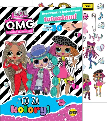 Produktbild von L.O.L. Surprise! Rysowanki z bajecznymi tatuazami cz. 1 Co za kolory!
