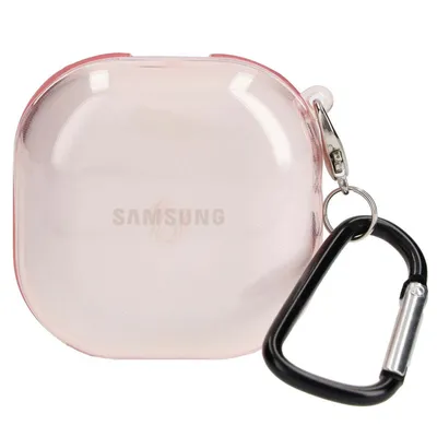 Produktbild von Etui Bizon Case Headphone Clear do Galaxy Buds Live / Pro / Buds2 / Buds2 Pro / Buds FE, przezroczysto-różowe