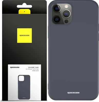 Image de Coque en silicone SPACECASE Coque en silicone pour iPhone 13 Pro Max Noir