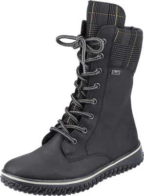 Produktbild von Rieker Damen Stiefeletten Kurzstiefel Schnürung Z4245, Größe:39 EU, Farbe:Schwarz