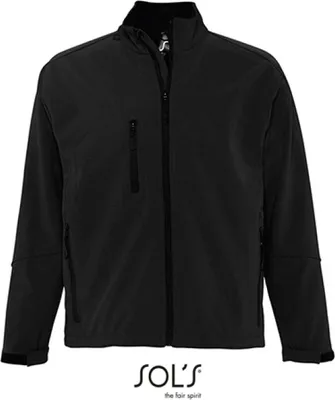 Produktbild von SOLs 46600 | MenŽs Softshell Jacket Relax - Farbe: Black - Größe: S
