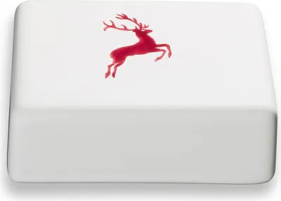 Produktbild von Gmundner Keramik Bordeauxr. Hirsch, Oberteil Butterdose