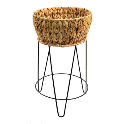 Obrázek produktu pro Stojan na rostliny Clayre & Eef Ø 28x53 cm Hnědá mořská tráva