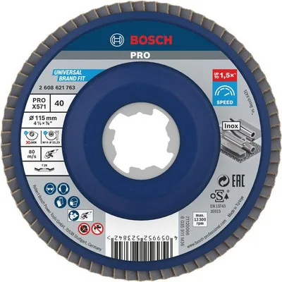 Produktbild von PRO X571 Fächerschleifscheibe X-Lock, abgewinkelt, 115 mm, K40