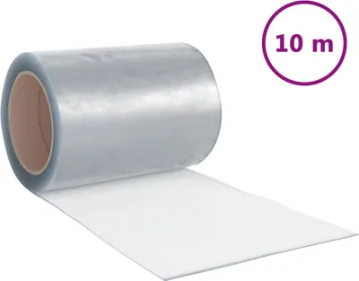 Image de vidaXL Rideau de porte Transparent 300x2,6 mm 10 m PVC