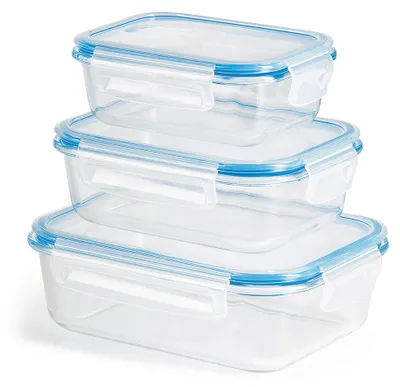 Produktbild von GOURMETmaxx Glas-Frischhaltedosen Klick-it - 3er-Set