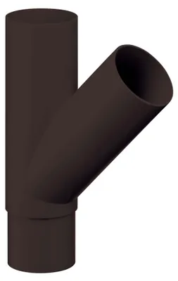 Produktbild von INEFA Abzweiger Fallrohr 45 Grad, PVC DN50/50 Dunkelbraun Rohrabzweiger Dachrinnenzubehör, einfache Montage, Germany