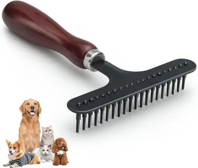 Produktbild von Hunde Entwirrkamm, Große Unterfellbürste, Für Dickes Fell, Entfernt Knoten und Tote Haare