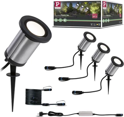 Produktbild von Paulmann 94286 Plug & Shine 3er Basisset Spot Classic Set 24V Erdspieß Aussenleuchten19250
