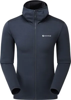 Dunkelblauer Protium Hoodie von Montane; geeignet als Midlayer für Herren.
