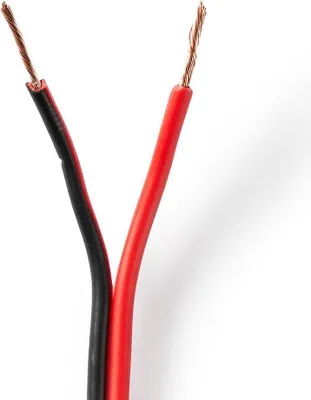 Obrázok produktu pre Reproduktorový kábel | 2x 0,75 mm² | CCA | 100,0 m | Okrúhle | PVC | Červená / Čierna | Emballage