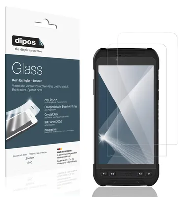 Produktbild von 2x Schutzfolie für Stonex S60 - Anti-Shock 9H Folie dipos Glass Kunststoffglas
