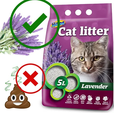 Produktbild von Hilton Cat Litter Lavender - levandulové bentonitové stelivo pro kočky 5 l