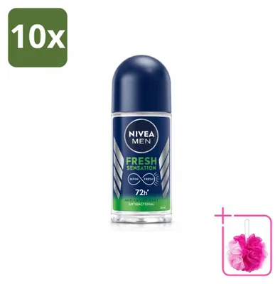Produktbild von 10 x NIVEA MEN Deodorant Roller Fresh Sensation - 50 ml - Sparpackung - 10 Stücke