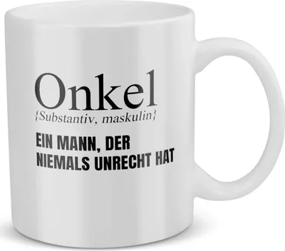 Produktbild von 22Feels Bester Onkel Geschenk Geburtstag Tasse Weihnachten Kaffeetasse Männer Kaffeetasse Herrentag Haferl Geschenkidee