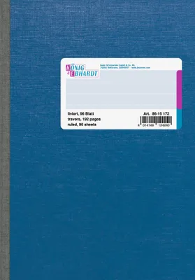 Immagine prodotto di König & Ebhardt 8615172 Kladde, A5, 96 Blatt / 192 Seiten, Steifbroschur, hochglanzlackierte Deckelpappe mit Strukturprägung, 70 g/m², blau