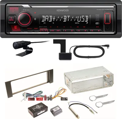Produktbild von Kenwood KMM-BT408DAB Bluetooth DAB USB Digitalradio Einbauset für Audi A4 B6 B7