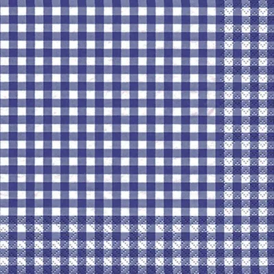 Produktbild von Servietten 33x33 cm - Karo blue
