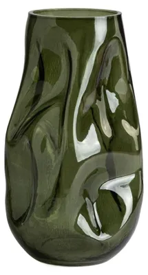 Obrázok produktu pre HOMLA EVARA-Vase, sklenená váza, zelená, 16 x 27 cm