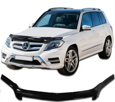 Produktbild von SCOUTT | Motorhaube Windabweiser Insekten Steinschlagschutz Für Mercedes GLK 2012-2016, Aerodynamisch, Einfache Montage, Getönt, Spezielle Halterungen Für Die Haube (Ohne Bohren)
