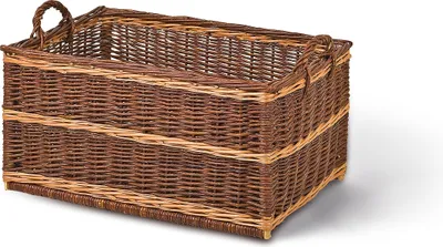 Produktbild von Kaminholzkorb mit Henkeln, Holzkorb, Tragekorb, 43x63x36cm