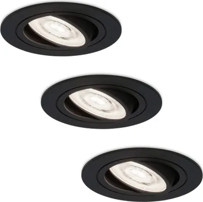 Produktbild von hoftronic LED Einbaustrahler 3,8W 270lm 6000K Schwarz Dimmbar Schwenkbar