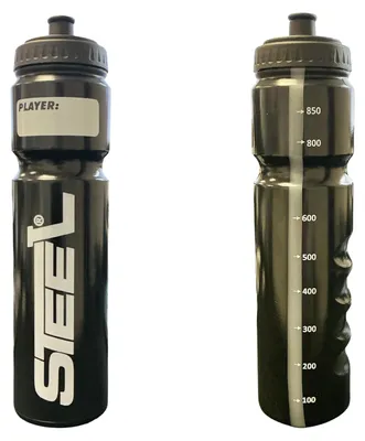 Produktbild von Hockey Trinkflasche STEEL Silver Safe 1.0L Kurzer Halm