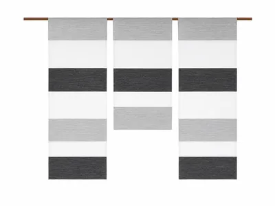 Produktbild von Design Mini Flächenvorhang Set anthrazit grau Schiebevorhang Schiebegardine 2280