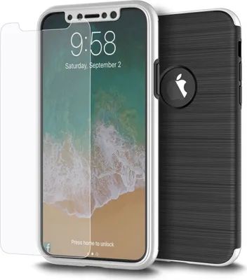 Produktbild von Samsung Galaxy S8+ Plus 2 in 1 Handyhülle 360 Grad Full Cover Case Silber
