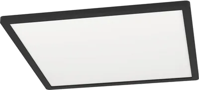 Produktbild von EGLO connect.z Smart-Home LED Deckenleuchte Rovito-Z, L x B 42 cm, ZigBee, App und Sprachsteuerung Alexa, Lichtfarbe einstellbar (warmweiß-kaltweiß), RGB Backlight, dimmbar, Deckenlampe schwarz