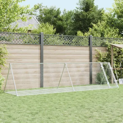 Produktbild von vidaXL Hasenstall Silbern 400x105x91 cm Verzinkter Stahl