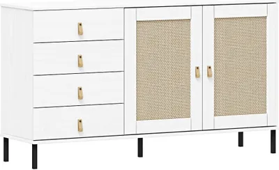Produktbild von Sideboard 140 cm breit in Kiefer massiv weiß, WATFORD-69