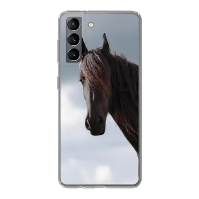 Produktbild von MuchoWow® Handyhülle Schutzhülle Hülle für Samsung Galaxy S21 Pferde - Himmel - Porträt Silikon Softcase Handy Hülle - Softcase