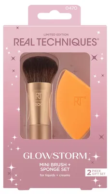 Produktbild von Make-up Pinsel Set 2-teilig Real Techniques Glowstorm, Schwamm, Kosmetikset
