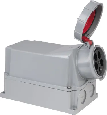 Produktbild von PCE CEE 125 A/400 V 5P Wallmount - female Rot - IP67