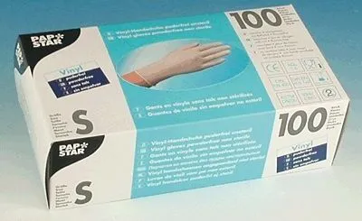 Produktbild von Medi Inn Einmalhandschuhe Gr. S Vinyl transparent 24 x 13 x 7.5 cm