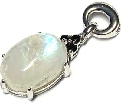 Produktbild von Anhänger 925 Silber rhod. mit Mondstein + Spinell