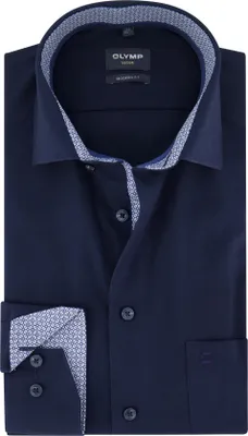 Immagine prodotto di Camicia Olymp in cotone monocolore blu navy