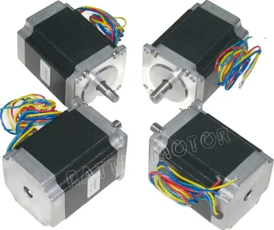 Productafbeelding van Stapmotor, 270 oz-in houdmoment, 1,8 graden staphoek, 4 stuks per set, asdiameter 8 mm